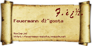Feuermann Ágosta névjegykártya